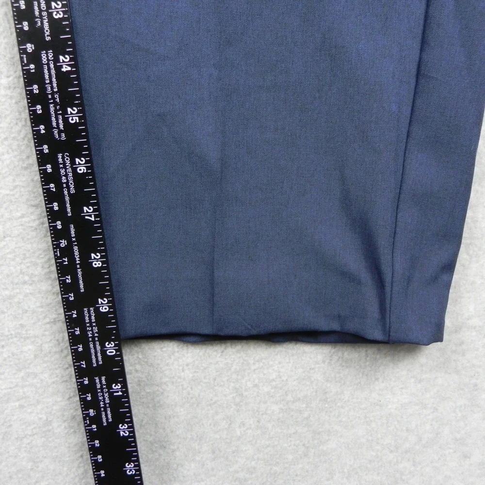 Greg Norman Pants Mens 40x32 Performance Golf Chino Slacks Flat Front Navy Blue